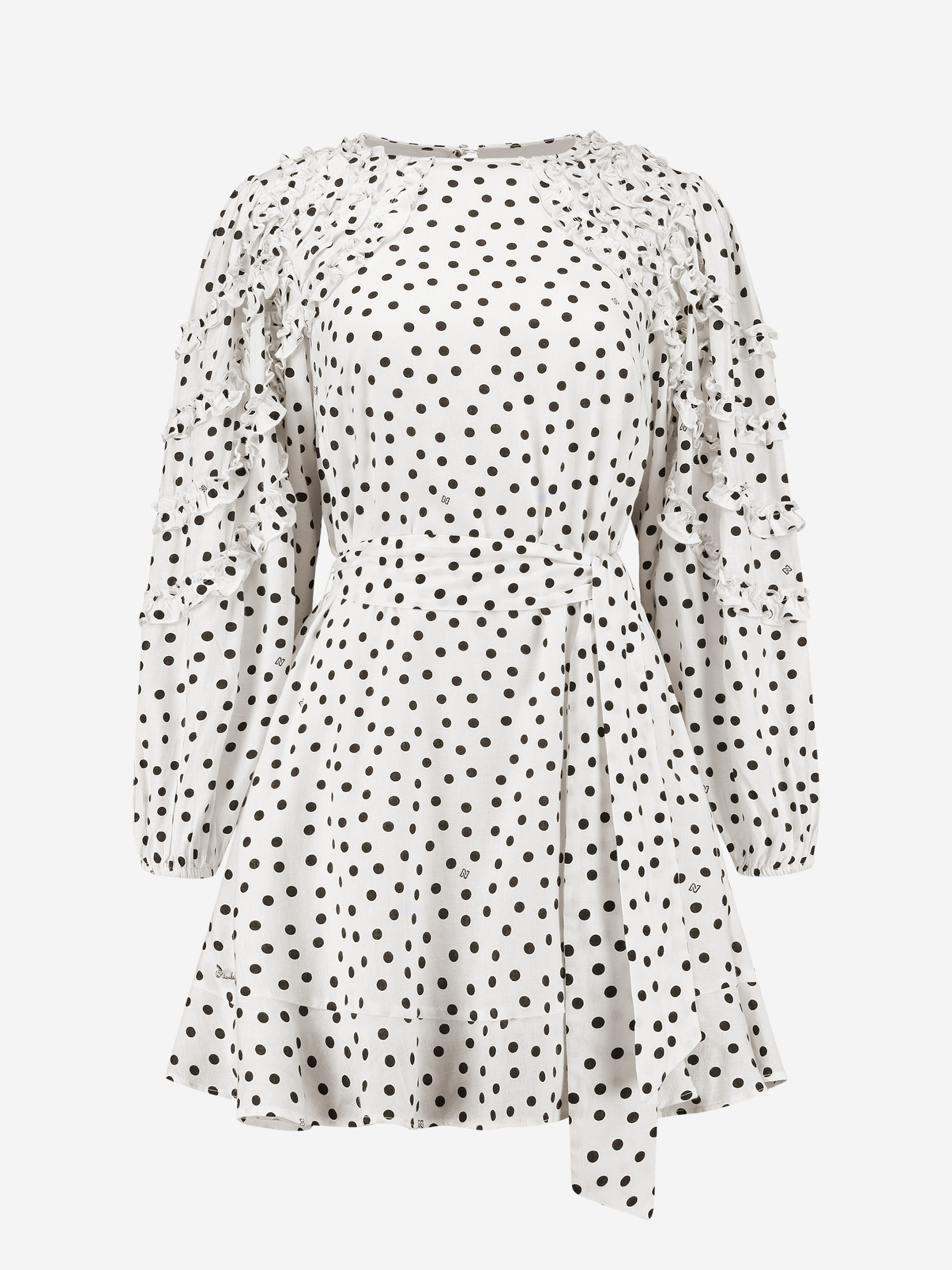 Dotted dress with ruffles