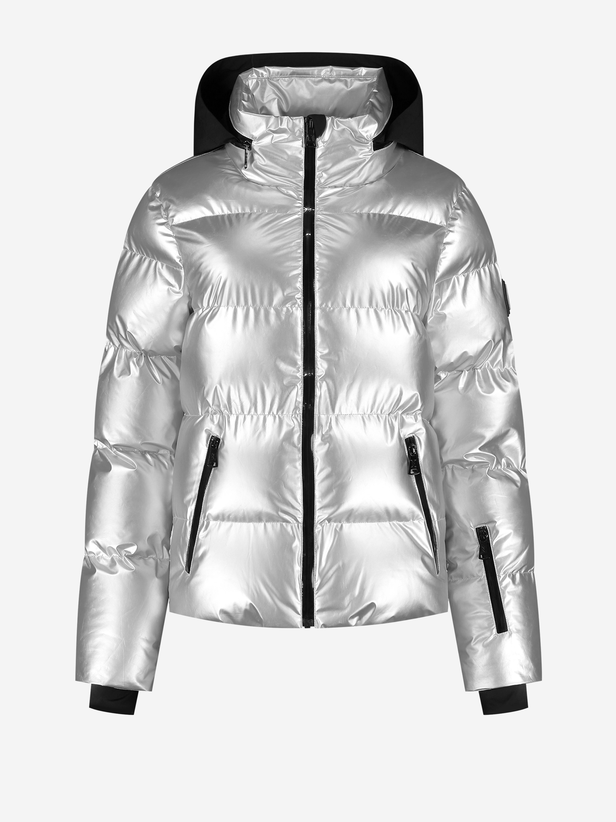 Ski jacket with metallic look