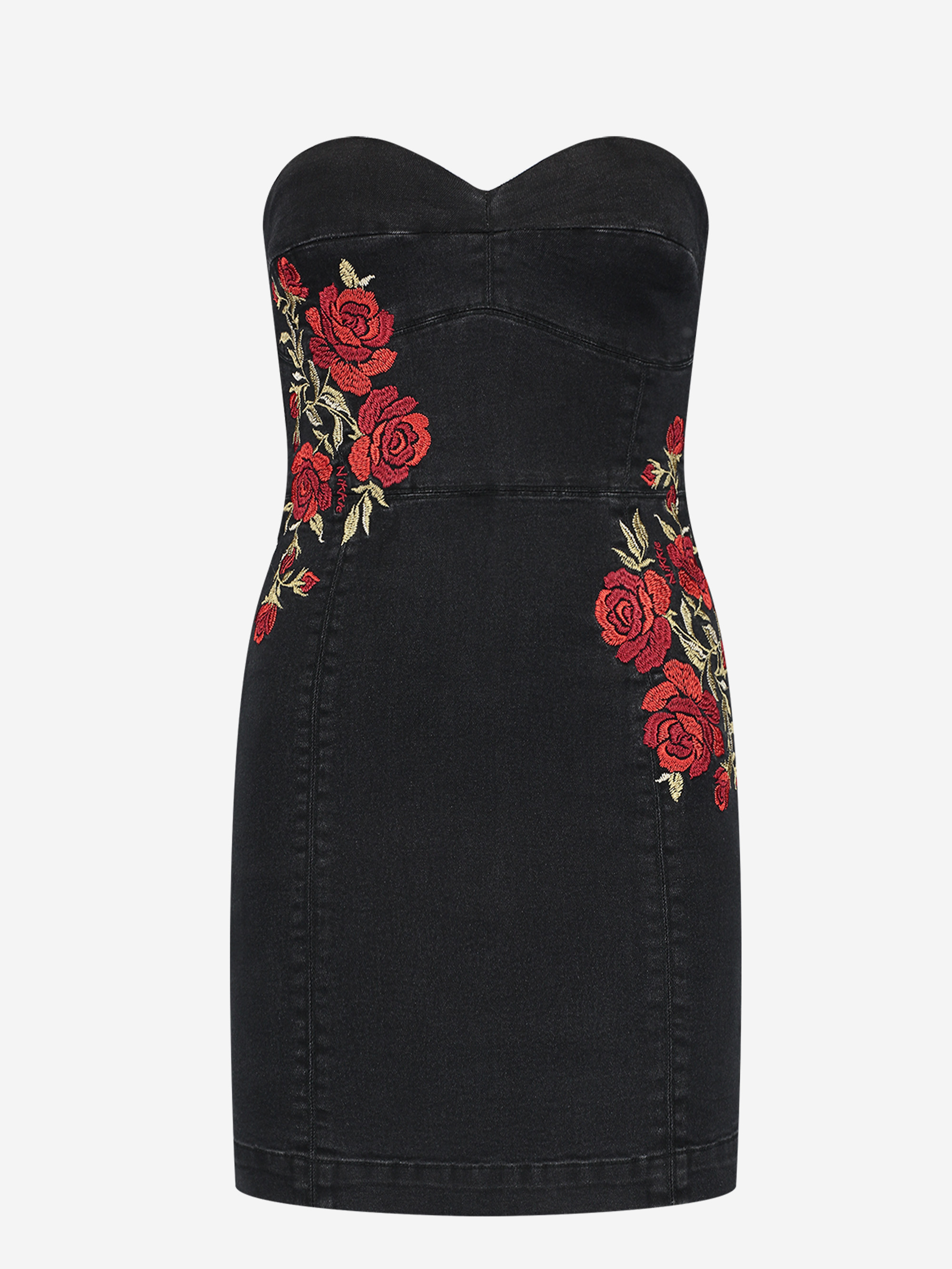 Short dress with embroidery 