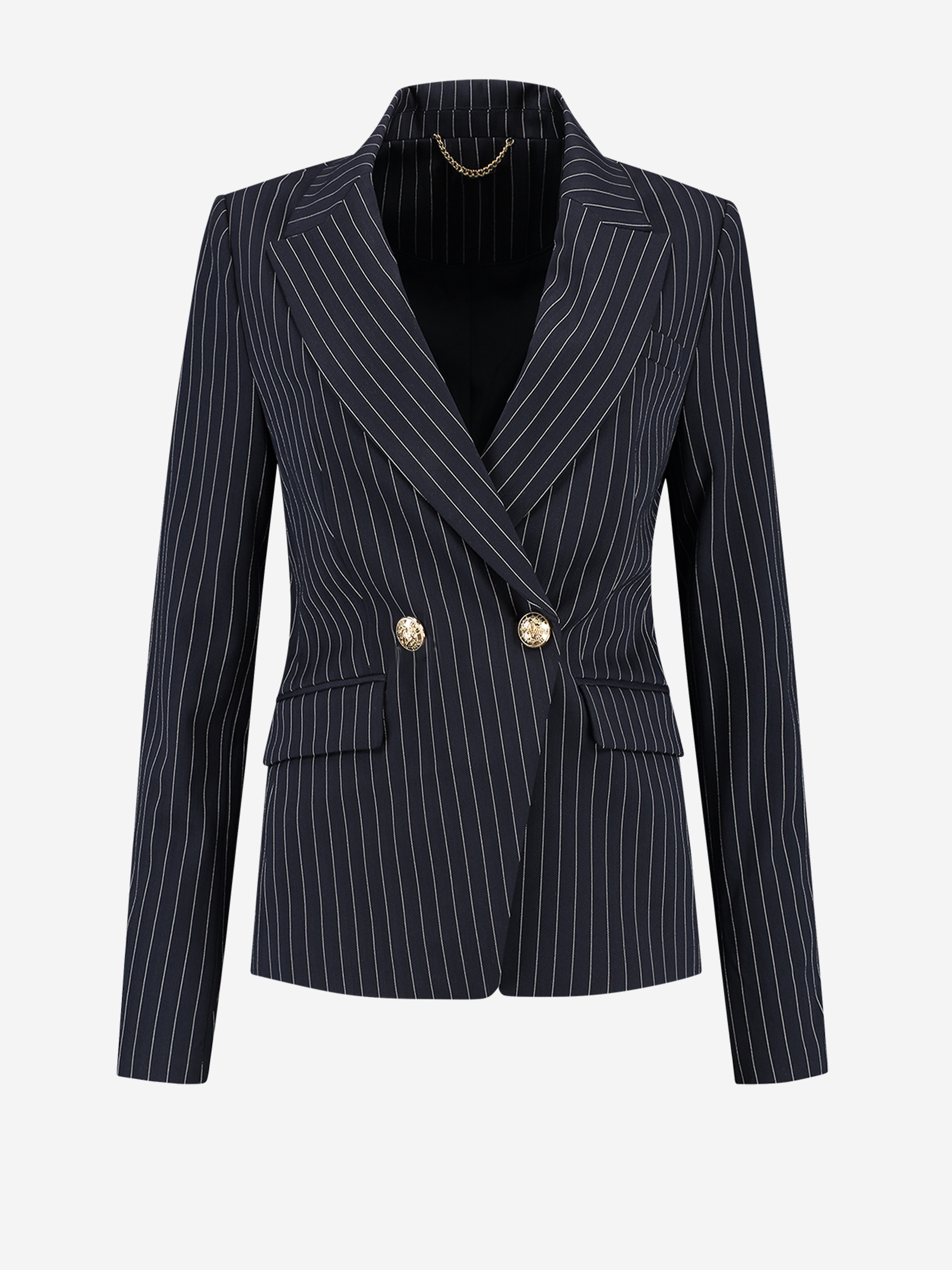 Aansluitende blazer met krijtstreep