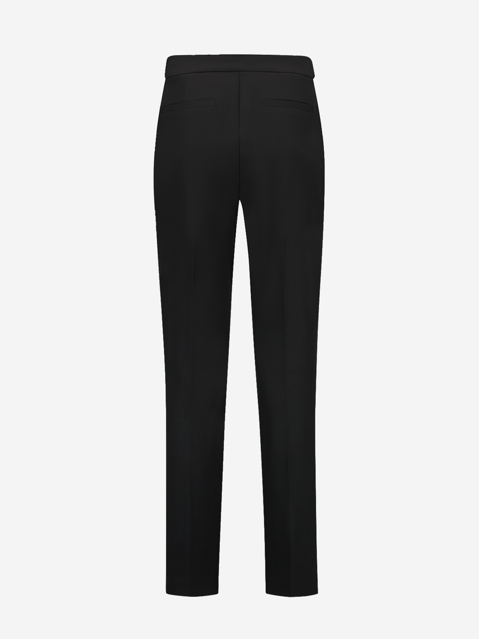 Mid waist pantalon met rechte pijpen