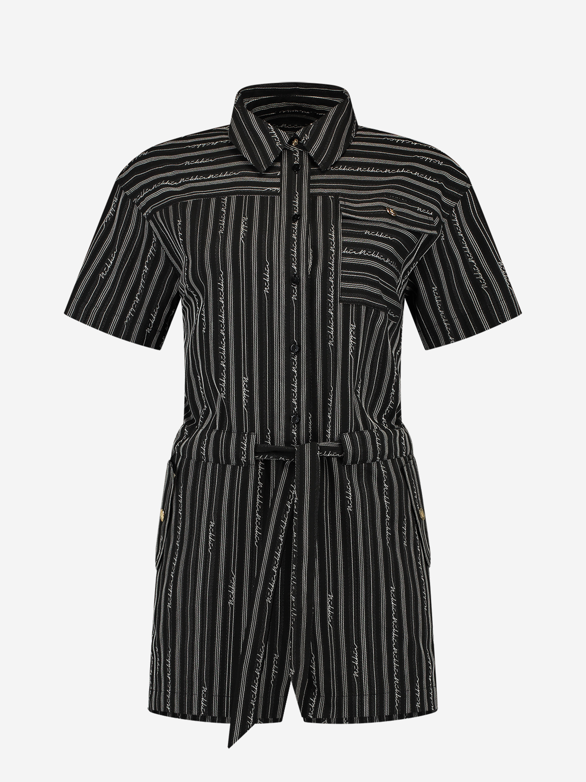 Playsuit with logo pattern
