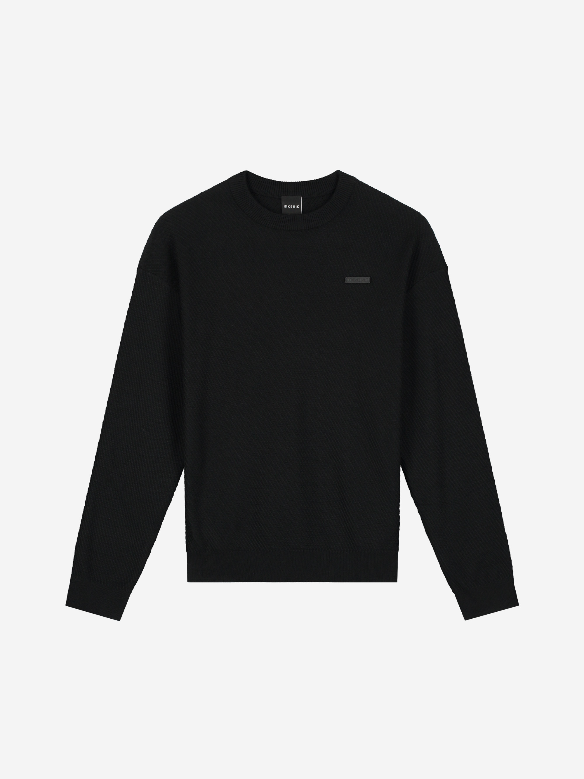 Ribbed sweater with logo