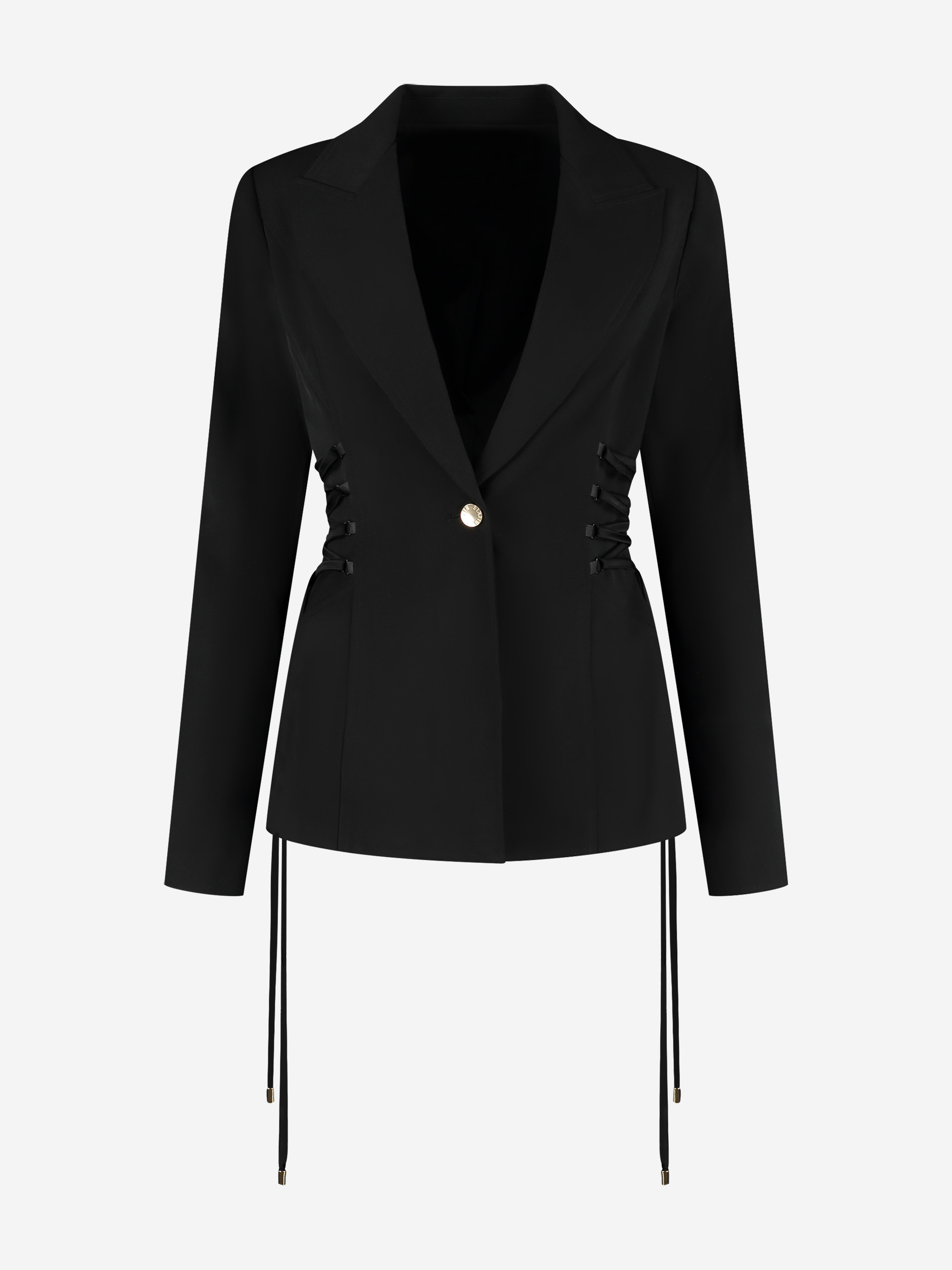 Aansluitende blazer met veter details