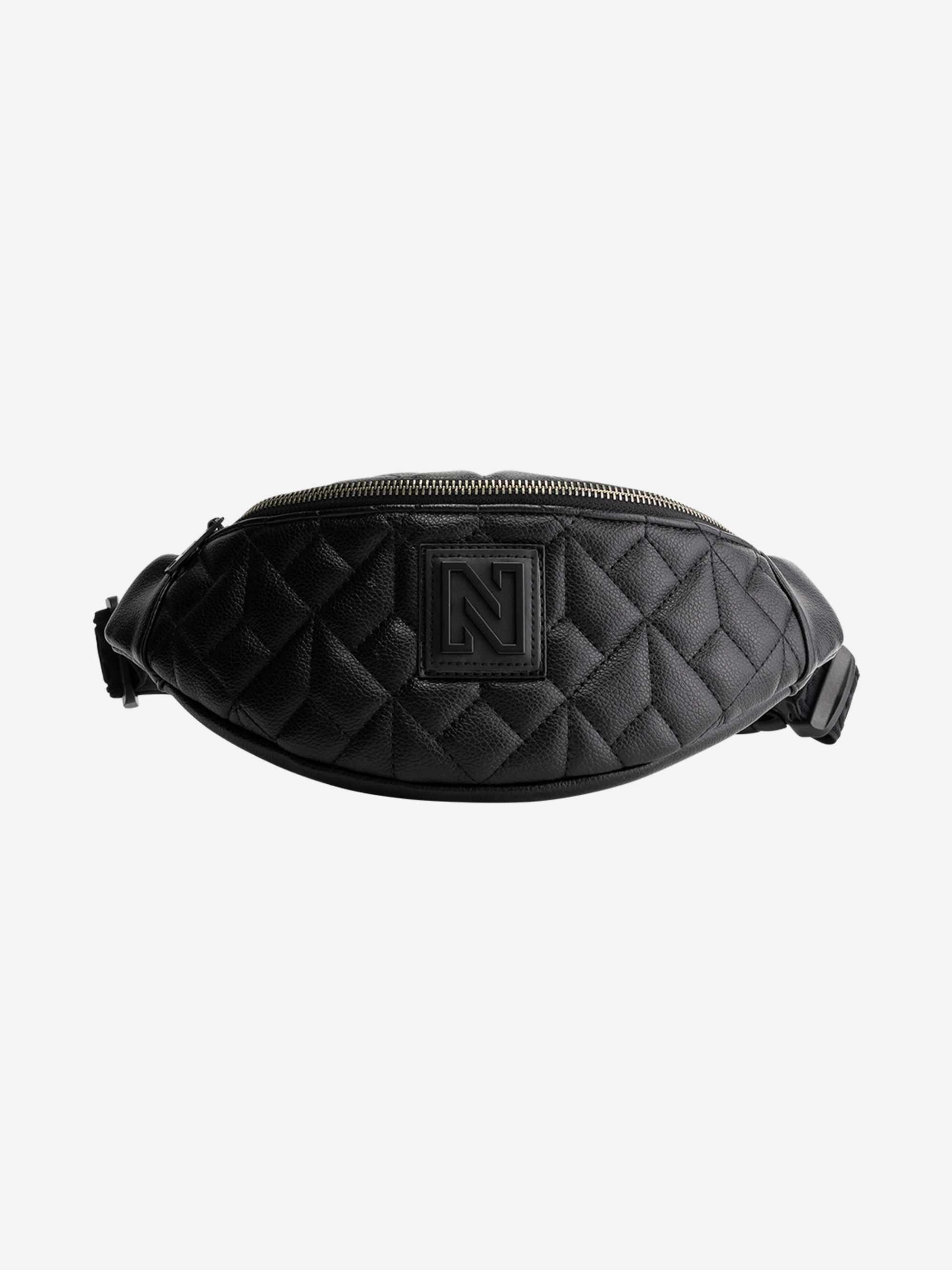 Padded fanny pack with leather-look and N-logo