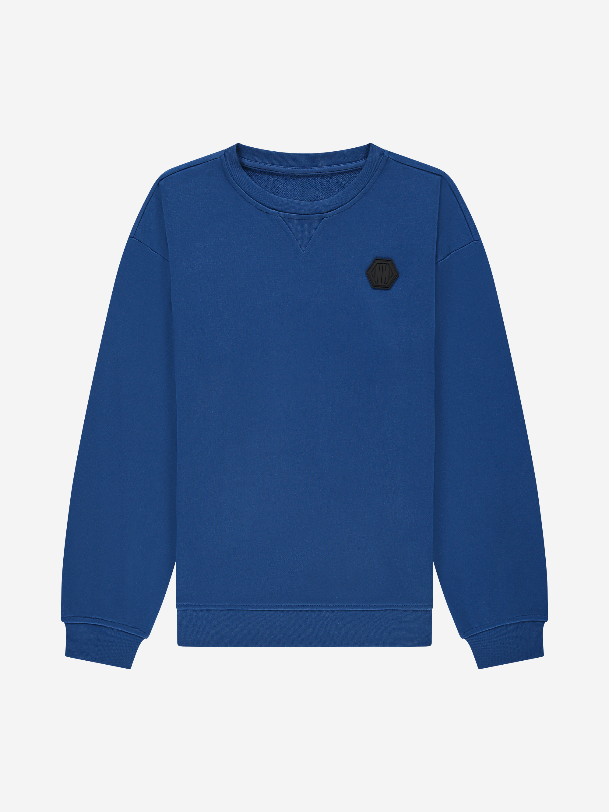 Loose-fitting sweater with N&N logo patch