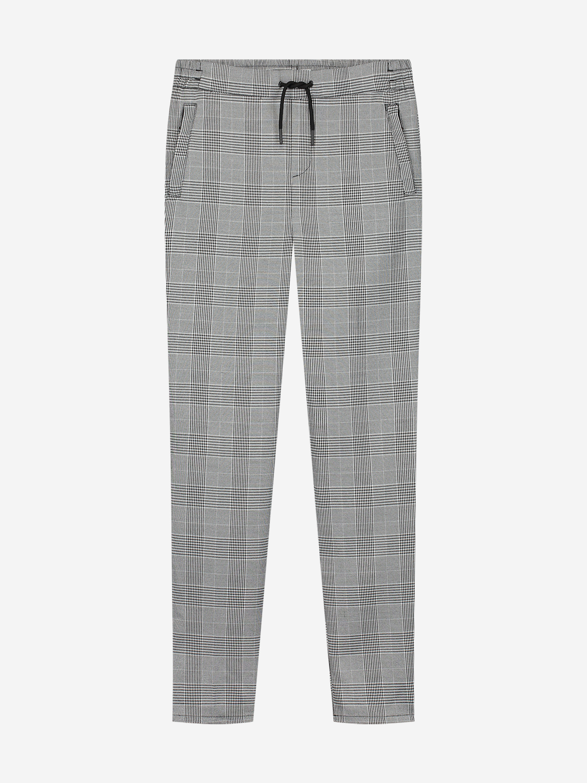 Low rise checked trousers 