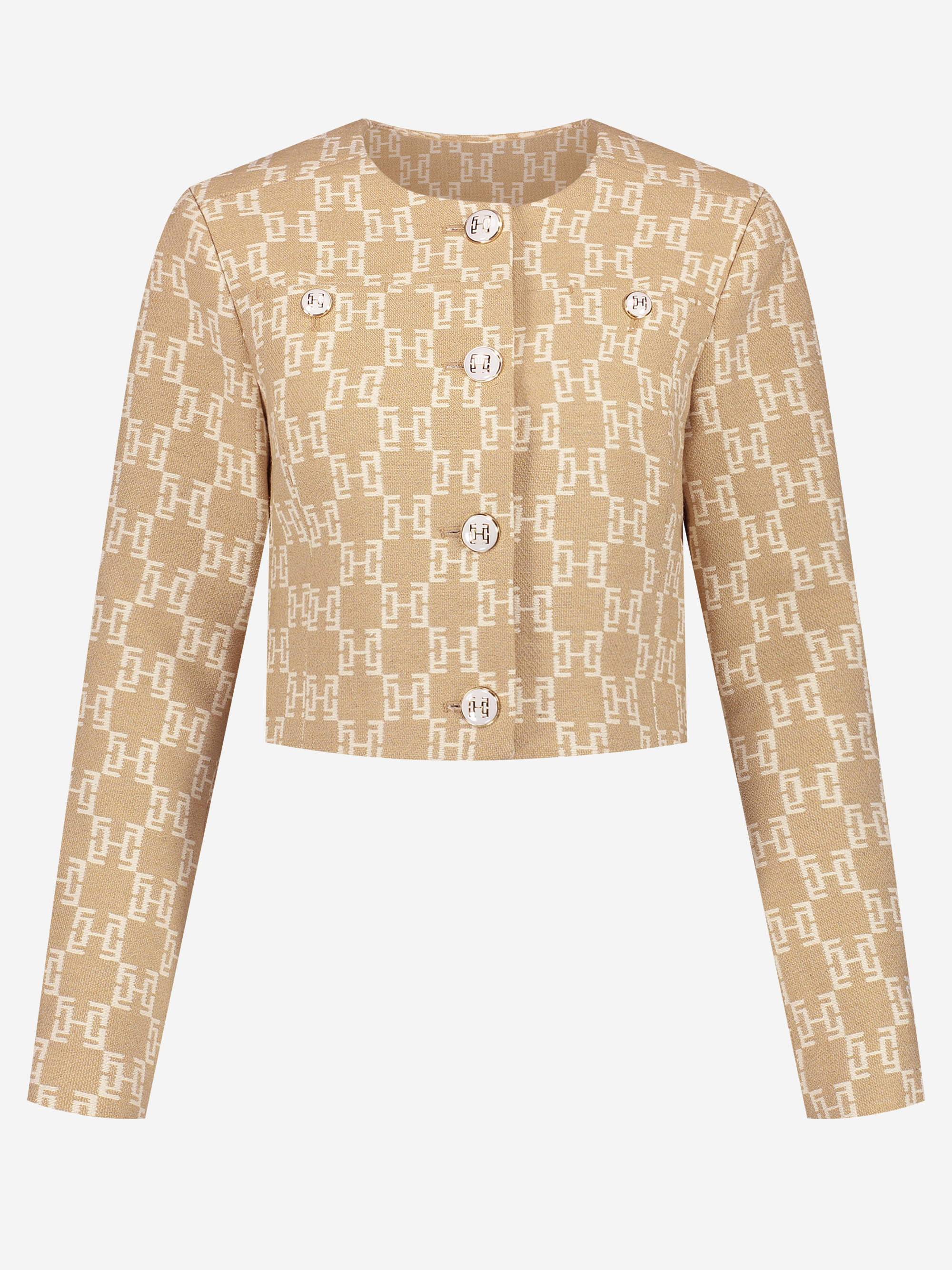 Cropped jacket with FH jacquard