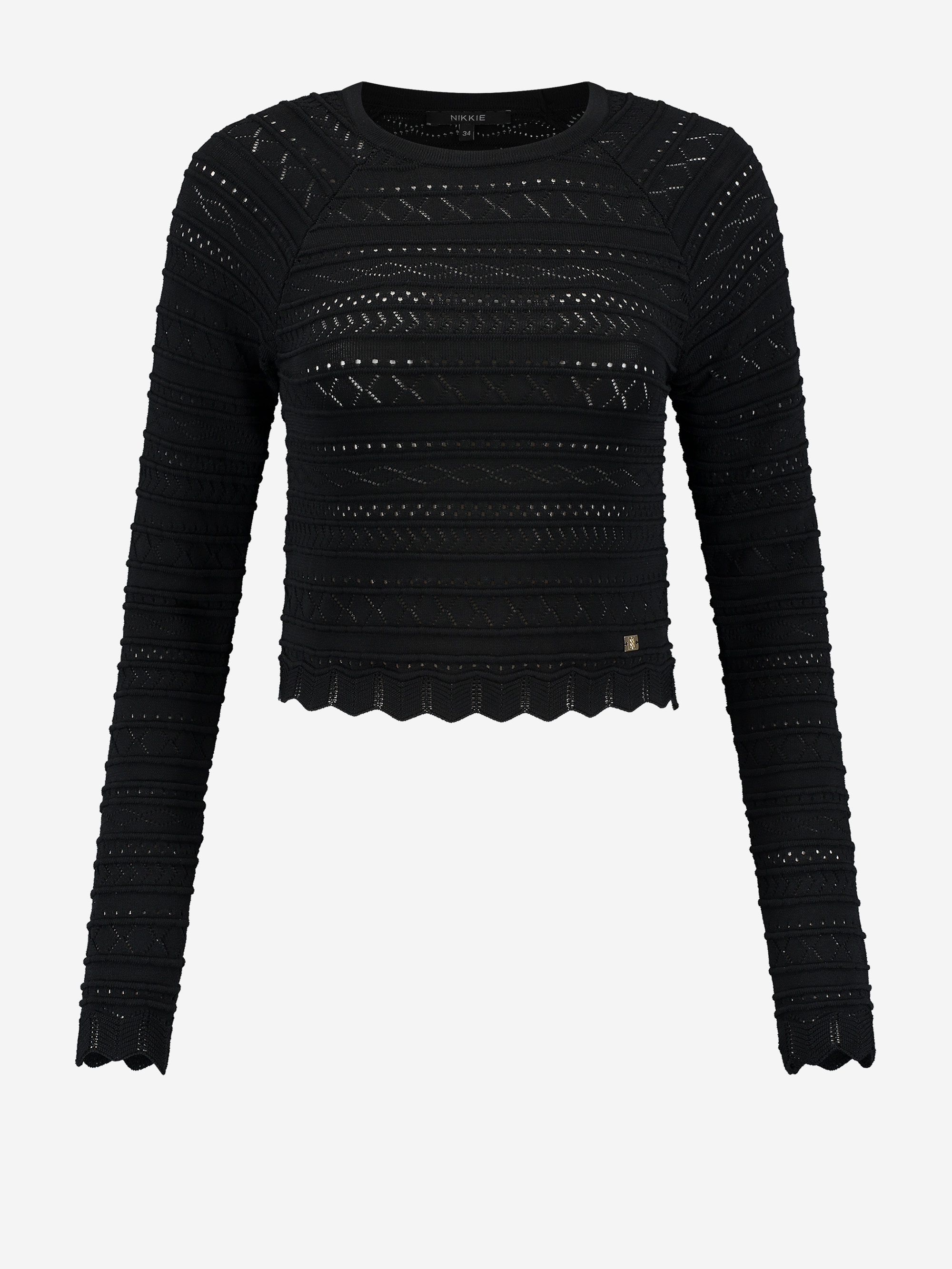 Cropped Ajour knit top